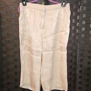 H&M Champagne Shimmer Capri Pants Size 12